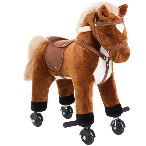 Homcom Caballito Infantil Marrón 55 x 23 x 60 cm