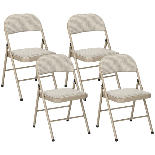 Homcom Sillas Plegable Beige 45 x 46 x 78 cm