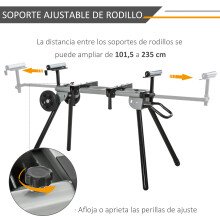 Soporte para Sierra Ingletadora Negro 245 x 73 x 96 cm