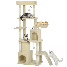 Árbol para Gato Beige 60 x 40 x 170 cm