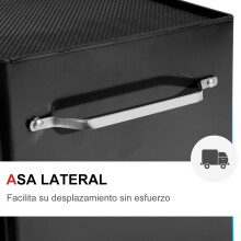 Carro de Herramienta Negro 61.5 x 33 x 82.5 cm