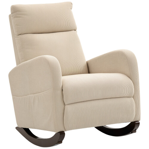Homcom Silla Mecedora Beige 67 x 94 x 105 cm
