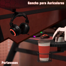 Mesa Gaming Negro 120 x 65 x 74.5 cm