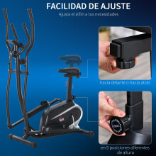 Bicicleta Elíptica Negro 103 x 62 x 151 cm