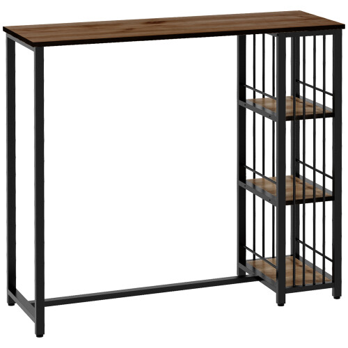 Homcom Mesa Alta Bar Marrón 120 x 40 x 105 cm