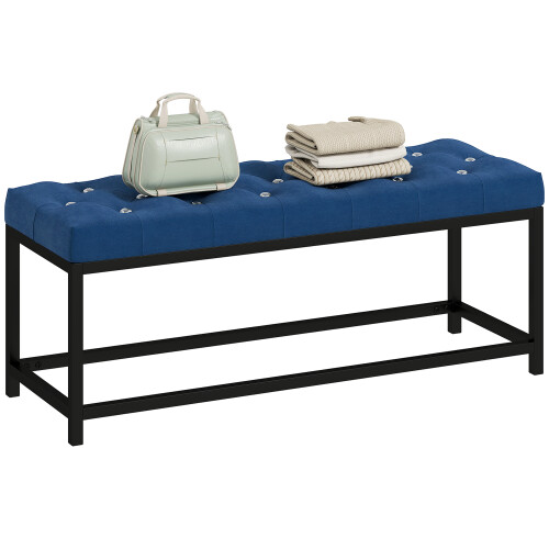 Homcom Pie de Cama Azul 117 x 40 x 48 cm