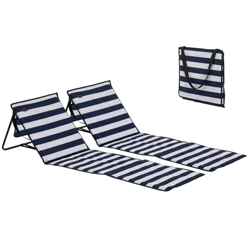 Outsunny Esterillas de Playa Bicolor 142 x 51 x 40 cm