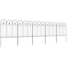 Vallas de Jardín Negro 305 x 79.5 cm