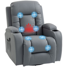 Sillón Masaje Reclinable Gris 82 x 99 x 103 cm