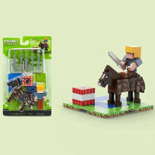 (9945) Magnetic Building Blocks with Mini Animal Figures - STEM Educational Toys for Kids