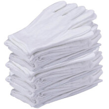 (white Gloves Size 1pairs) Full-finger white cotton gloves for men and women - 1-10 pairs, ideal for waiters, chauffeurs