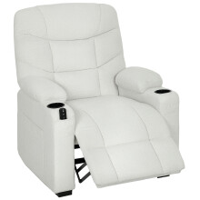 Sillón Reclinable Eléctrico Beige 94 x 90 x 105 cm