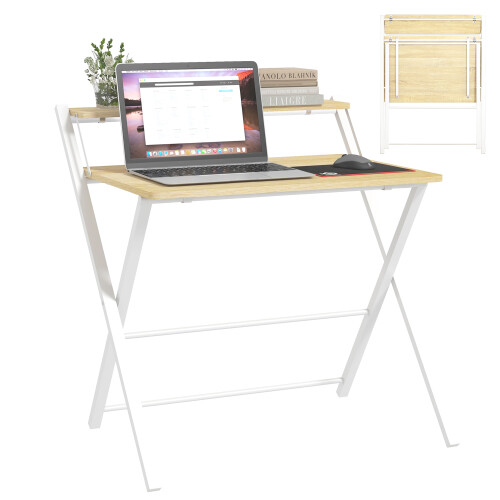 Homcom Mesa de Escritorio Bicolor 81.5 x 70 x 84 cm