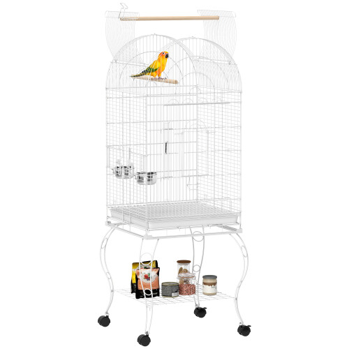 PawHut Jaula para Pájaro Blanco 51 x 51 x 153 cm