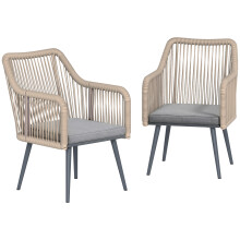 Sillas de Jardín Gris 65 x 54 x 80 cm