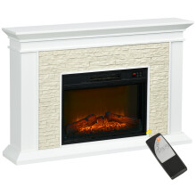 Chimenea Eléctrica Blanco 120 x 24 x 80 cm