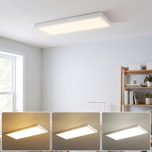 Homcom Lámparas de Techo Blanco 60 x 30 x 3.7 cm