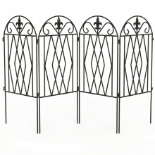 Vallas de Jardín Negro 125 x 56 cm