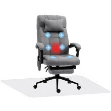 Silla de escritorio con tapete gris 66 x 76 x 120 cm