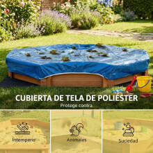 Arenero Infantil Bicolor 139.5 x 139.5 x 21.5 cm