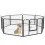 PawHut Parque para Perro Negro 80 x 60 cm 1