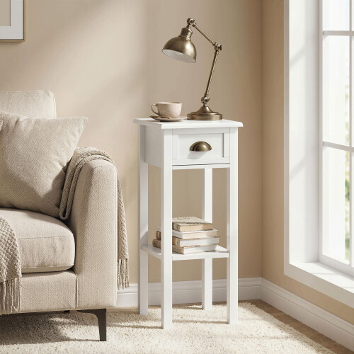 Homcom Mesa Auxiliar Blanco 30 x 30 x 75 cm 1