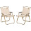 Outsunny Sillas de Camping Marrón 54 x 59 x 78 cm 1