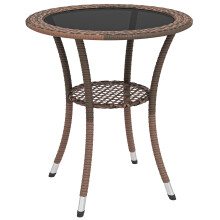 Mesa de Ratán Marrón 64 x 64 x 71 cm