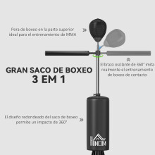 Saco de Boxeo Negro 88 x 48 x 205 cm