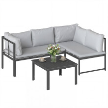 Muebles de Jardín Gris 177 x 115 x 64 cm