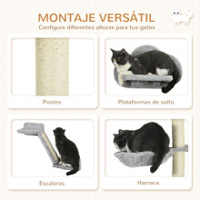 Estantes para Gato Gris 30 x 30 x 96 cm