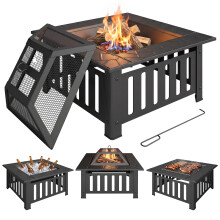 Brasero Exterior Negro 67 x 67 x 47 cm