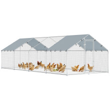 Gallinero para Exterior Gris 300 x 680 x 190 cm