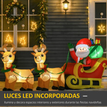 Papá Noel Inflable Trineo Multicolor 240 x 57 x 112 cm
