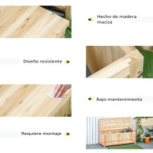 Banco de Jardín Marrón 115 x 45 x 75 cm