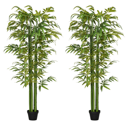 Homcom Bambú Artificiale Verde 17 x 17 x 180 cm