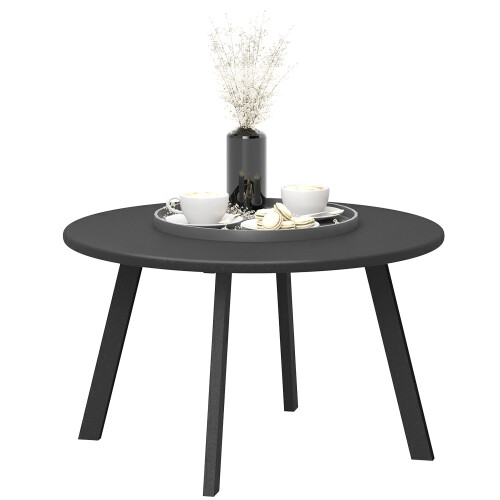 Outsunny Mesa de Café Negro 70 x 70 x 42 cm