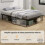 Homcom Estructura de Cama Negro 140 x 190 x 32 cm 6