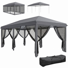 Carpa Plegable Gris 585 x 295 x 270 cm