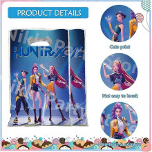 (Gift Bags-16.5x25cm 20pieces) Kpop Demon Hunters Party Bags - Plastic Gift Bags for Candy, Baby Showers & Girl's Birthday Decor