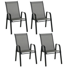 Sillas de Jardín Gris 54 x 75.5 x 95 cm