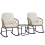 Outsunny Conjunto de Mecedora Beige 63 x 82 x 75 cm 1