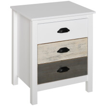 Mesita de Noche Blanco 50 x 38 x 65 cm