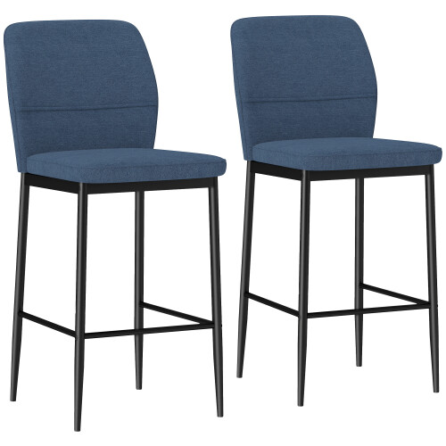 Homcom Taburetes de Bar Azul 41 x 52 x 97 cm