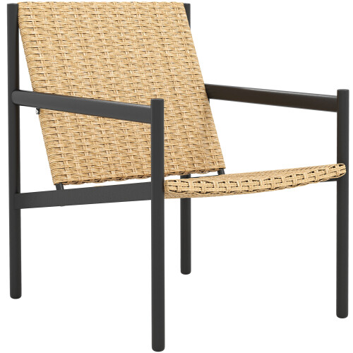Outsunny Silla de Ratán Marrón 74 x 61 x 81 cm