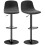 Homcom Taburetes de Bar Negro 40.5 x 44 x 104 cm 1