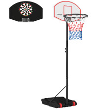 Canasta de Baloncesto Negro 74 x 55 x 247 cm