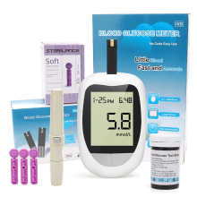Blood Glucose Monitors Blood Sugar Meter Glucometer Machine Code Free Diabetes Test Kit with 50 Strips Lancets