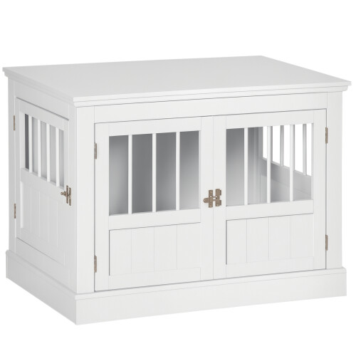 PawHut Jaula para Perro Blanco 78 x 53 x 59.3 cm