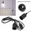 Extensão elétrica LED com tomada E26/E27, 1,8 m, preta, com interruptor. 2